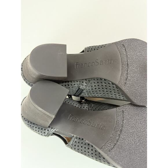 Franco Sarto Size 6 Dale 2 Dark Gray Perforated Heel Ankle Booties NWOT - Picture 15 of 16